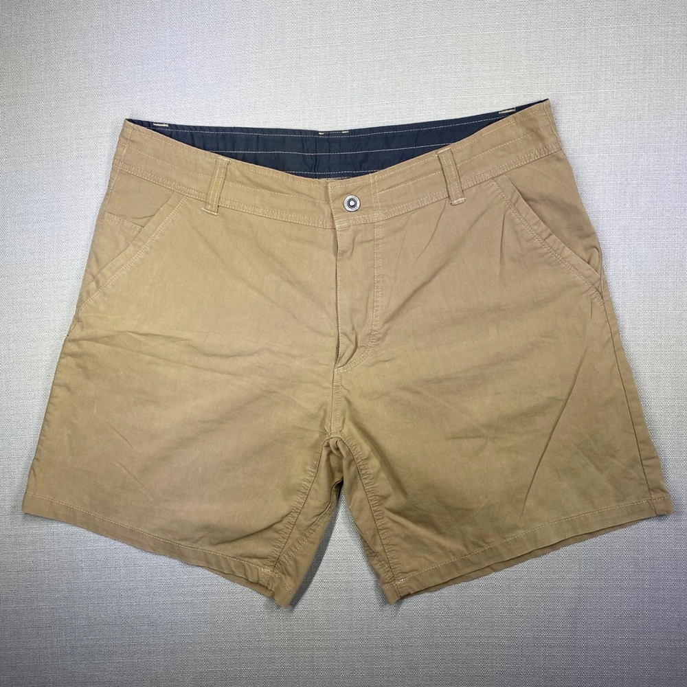 Kuhl Mens Renegade Khaki Tan Hiking Outdoor Cargo Shorts Size 38